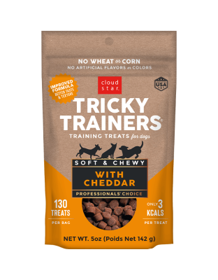 Cloud Star Chewy Tricky Trainers Cheddar Flavor Dog Treats; 5oz. Bag