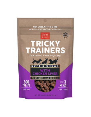 Cloud Star Chewy Tricky Trainers Liver Flavor Dog Treats; 14oz. Bag