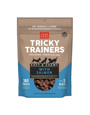 Cloud Star Chewy Tricky Trainers Salmon Flavor Dog Treats; 14oz. Bag