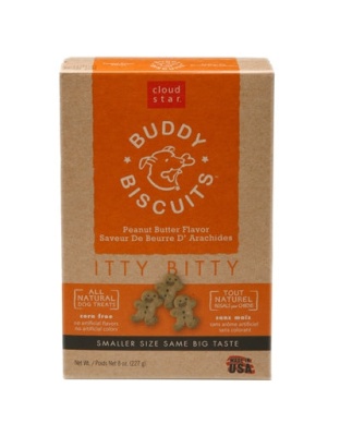 Cloud Star Original Itty Bitty Buddy Biscuits With Peanut Butter Dog Treats; 8-Oz. Box