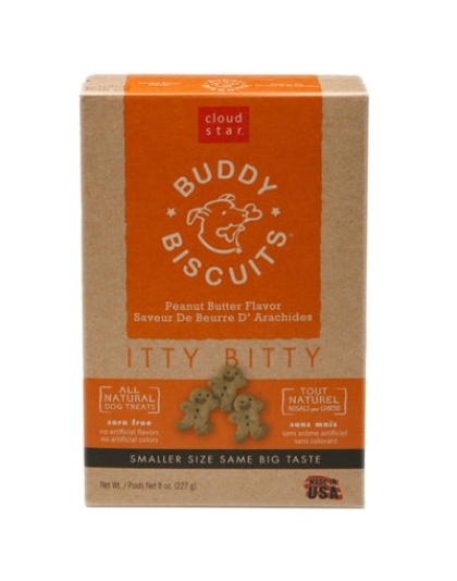 Cloud Star Original Itty Bitty Buddy Biscuits With Peanut Butter Dog Treats; 8-Oz. Box