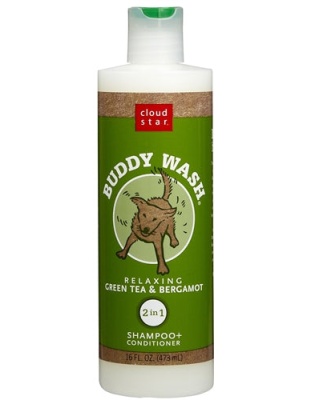 Cloud Star Buddy Wash Relaxing Green Tea and Bergamot Dog Shampoo and Conditioner; 16oz. Bottle