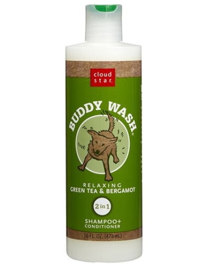 Cloud Star Buddy Wash Relaxing Green Tea and Bergamot Dog Shampoo and Conditioner; 16oz. Bottle