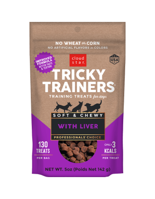 Cloud Star Chewy Tricky Trainers Liver Flavor Dog Treats; 5oz. Bag