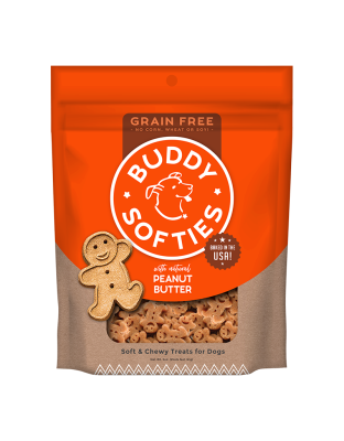 Cloud Star Grain-Free Soft and Chewy Buddy Biscuits With Homestyle Peanut Butter Dog Treats; 5oz. Bag