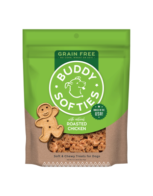 Cloud Star Grain-Free Soft and Chewy Buddy Biscuits With Rotisserie Chicken Dog Treats; 5oz. Bag