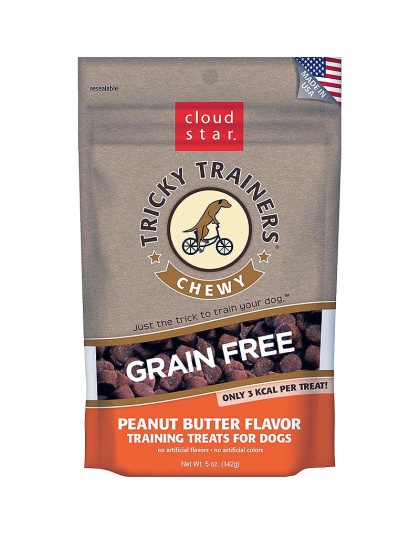 Cloud Star Dog Tricky Trainer Grain Free Chewy Peanut Butter 5oz.