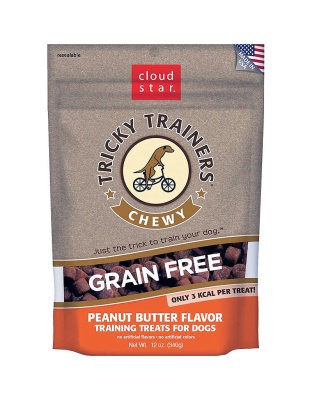 Cloud Star Dog Tricky Trainer Grain Free Chewy Peanut Butter 12oz.