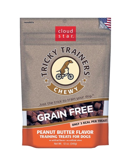 Cloud Star Dog Tricky Trainer Grain Free Chewy Peanut Butter 12oz.