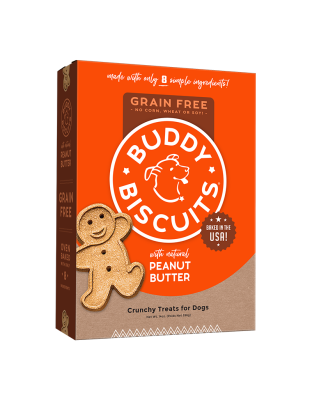 Cloud Star Grain-Free Oven Baked Buddy Biscuits With Homestyle Peanut Butter Dog Treats; 14oz. Box