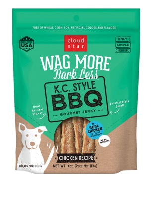 Wag More Bark Less Dog Jerky Grain Free K.C. Style Chicken 10oz.