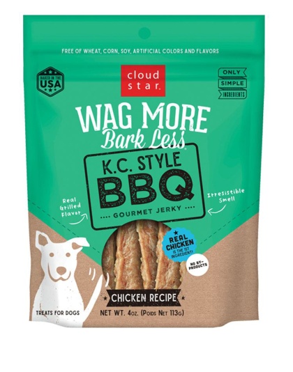 Wag More Bark Less Dog Jerky Grain Free K.C. Style Chicken 10oz.