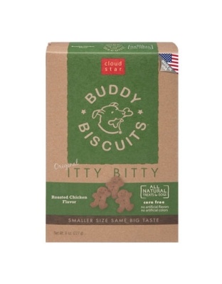 Cloud Star Original Itty Bitty Buddy Biscuits With Roasted Chicken Dog Treats; 8-oz. Box