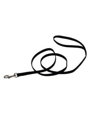 Coastal Single-Ply Nylon Dog Leash Black 1ea/3/8 In X 4 ft