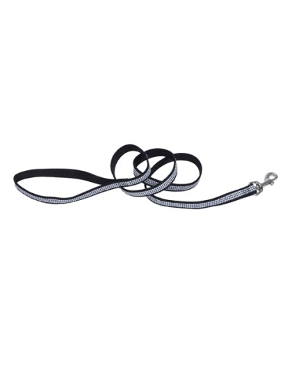 Coastal Pet-Pet Attire Coastal Ribbon Nylon Leash, 5/8 Inch X 6 Houndstooth