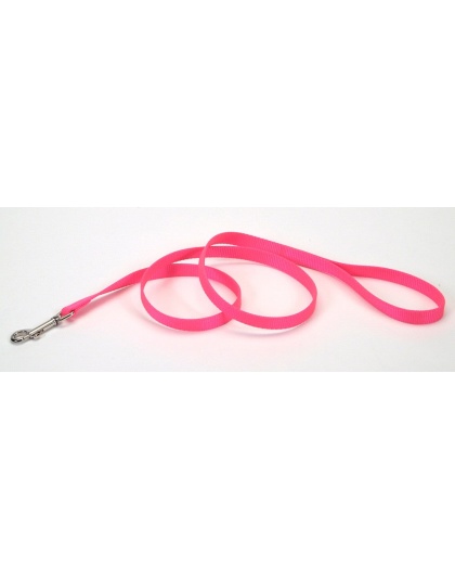 Coastal Single-Ply Nylon Dog Leash Neon Pink 1ea/5/8 In X 4 ft