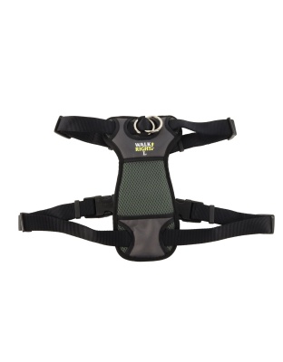Walk Right Front-Connect Padded Dog Harness Black 1ea/LG, 26-38 in