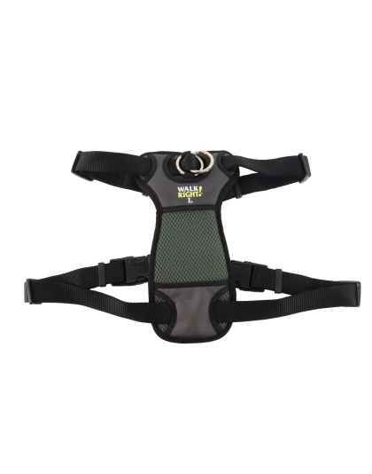 Walk Right Front-Connect Padded Dog Harness Black 1ea/LG, 26-38 in