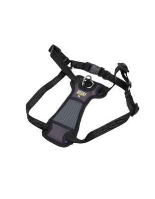 Walk Right Front-Connect Padded Dog Harness Black 1ea/MD, 20-30 in