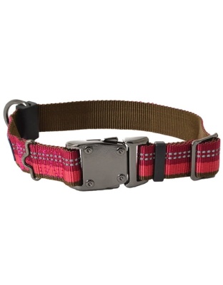 Coastal K9 Explorer 5/8 Inch Adj Collar Berry Red (10-14 Inch)