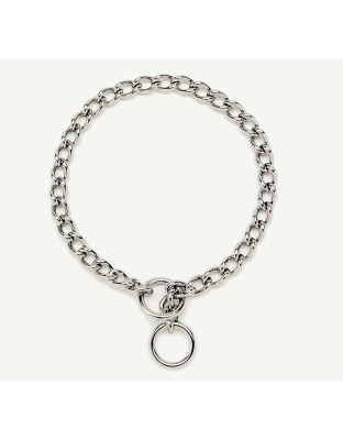 Titan Chain Training Dog Collar Fine Nickel, Chrome 1ea/2 Mm X 12 in