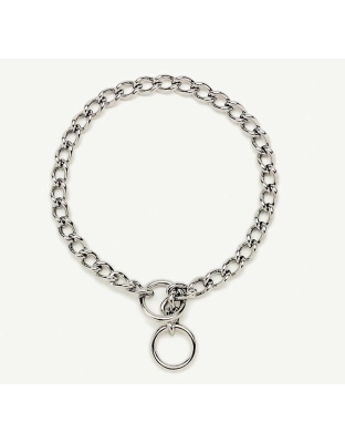Titan Chain Training Dog Collar Medium Nickel, Chrome 1ea/2.5 Mm X 18 in