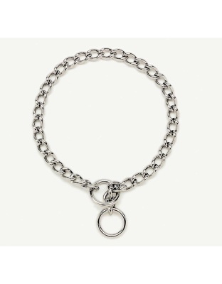 Titan Chain Training Dog Collar Medium Nickel, Chrome 1ea/2.5 Mm X 20 in