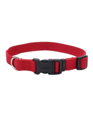 Earth Soy Adjustable Dog Collar Cranberry 1ea/1 In X 18-26 in