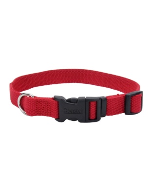 Earth Soy Adjustable Dog Collar Cranberry 1ea/3/4 In X 12-18 in