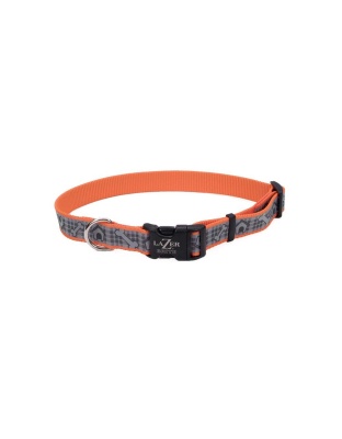 Lazer Brite Reflective Adjustable Dog Collar Orange 1ea/3/8 In X 8-12 in