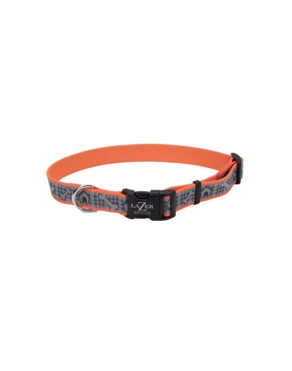 Lazer Brite Reflective Adjustable Dog Collar Orange 1ea/3/8 In X 8-12 in