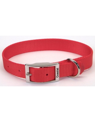 Coastal Single-Ply Nylon Collar Red 1X18In