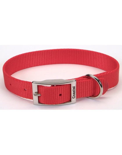 Coastal Single-Ply Nylon Collar Red 1X18In