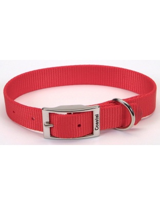 Coastal Single-Ply Nylon Collar Red 1X20In