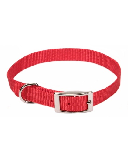 Coastal Single-Ply Nylon Dog Collar Red 1ea/5/8 In X 14 in