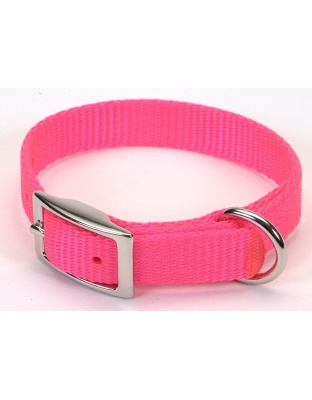 Coastal Single-Ply Nylon Collar Neon Pink 3/4X18In