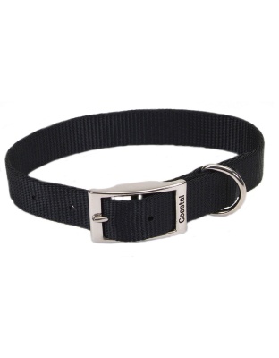Coastal Single-Ply Nylon Dog Collar Black 1ea/3/4 In X 18 in