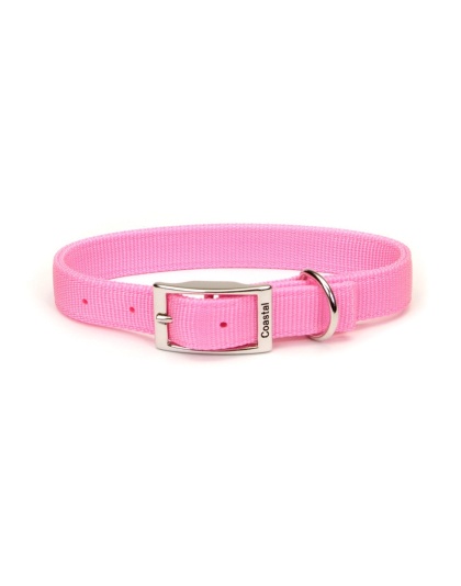 Coastal Double-Ply Nylon Dog Collar Pink Bright 1ea/1 In X 20 in