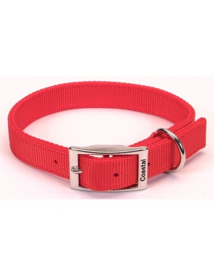 Coastal Double-Ply Nylon Dog Collar Red 1ea/1 In X 24 in