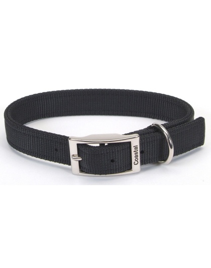 Coastal Double-Ply Nylon Dog Collar Black 1ea/1 In X 22 in