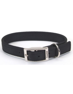 Coastal Double-Ply Nylon Dog Collar Black 1ea/1 In X 26 in