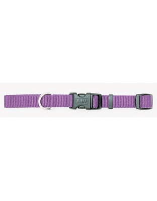 Coastal Adjustable Nylon Dog Collar with Plastic Buckle Purple 1ea/3/4 In X 14-20 in