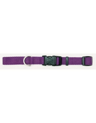 Coastal Adjustable Nylon Dog Collar with Plastic Buckle Purple 1ea/3/8 In X 8-12 in