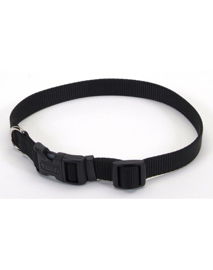 Coastal Adjustable Nylon Collar With Tuff Buckle Black 1X20In