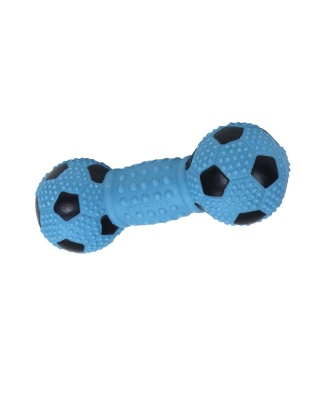 Rascals Latex Soccer Dumbbell Dog Toy Blue Lagoon 1ea/5.5 in