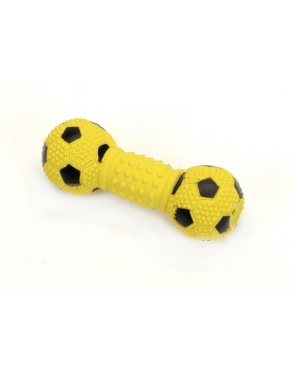 Rascals Latex Soccer Dumbbell Dog Toy Yellow 1ea/5.5 in