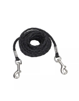 Coastal Poly Petite Dog Tie Out Black 1ea/5/32 In X 10 ft