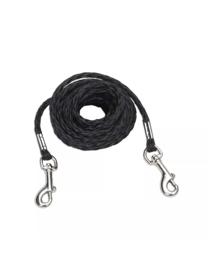 Coastal Poly Petite Dog Tie Out Black 1ea/5/32 In X 10 ft