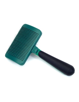 Safari Dog Self-Cleaning Slicker Brush Light Green/Dark Green 1ea/MD