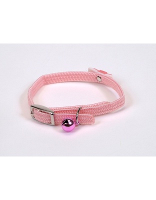 Lil Pals Elasticized Safety Kitten Collar with Jeweled Bow Pink 3-8 in x 8 in